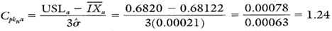 Cpk upper calculation formula