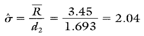 xbar and r chart example