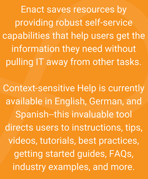 Enact saves resources