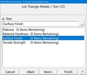 Acceptance Sampling Test