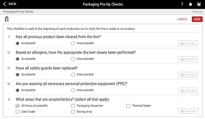 Sample Checklist