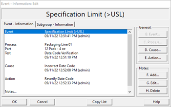 Spec Limit Violation with ACC + CAC