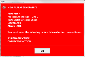 ProFicient Alarm Pop-up Window